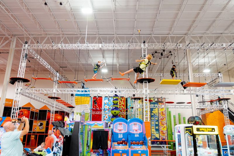 Soaring Above It All on the Indoor Zip Line