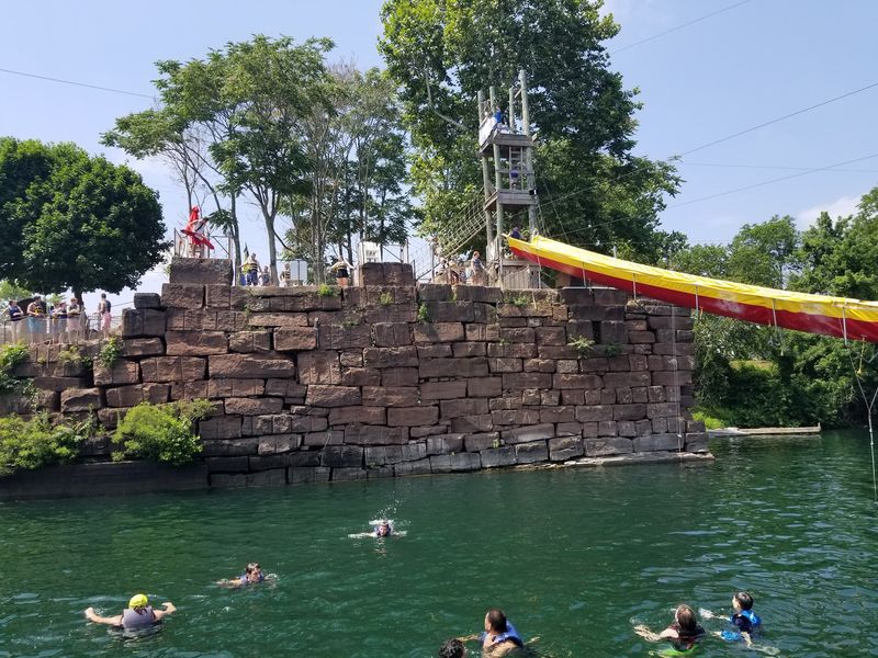 Cliff Jumps And Slides For Brave Visitors