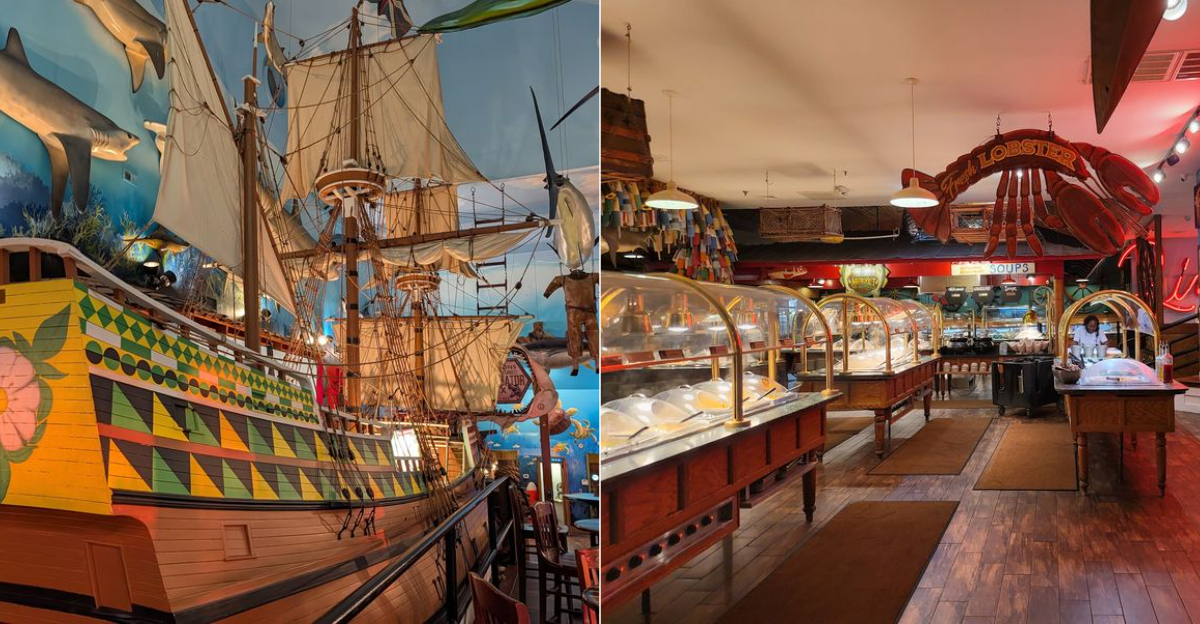 You Can Sit Under A Cruise Liner Model Eating 170 Buffet Options At The Biggest South Carolina Restaurant