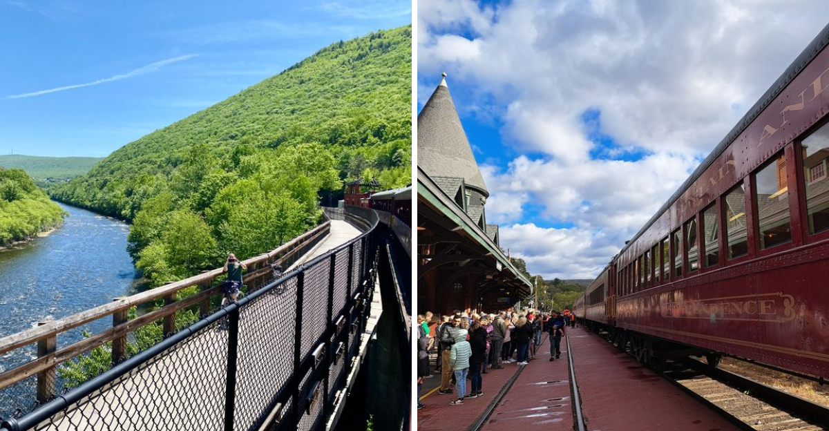 This Pennsylvania Scenic Railroad Rolls Through Mountain Country on Vintage Cars Families Love