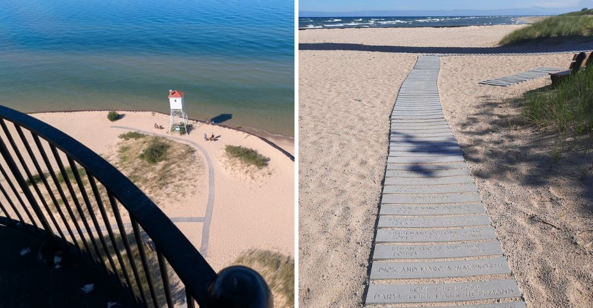 A Long Scenic Walk Rewards You With Endless Lake Views At This Michigan Lighthouse