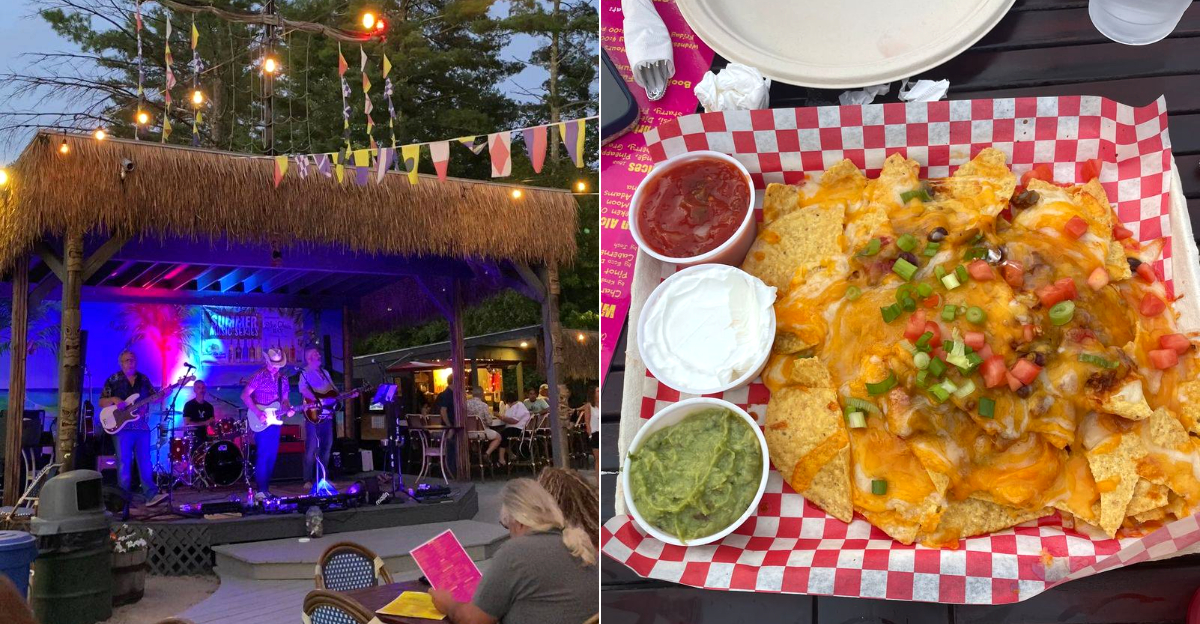 This Massachusetts Tiki Bar Has a Sandy Swimming Hole That Feels Like a Beach Vacation