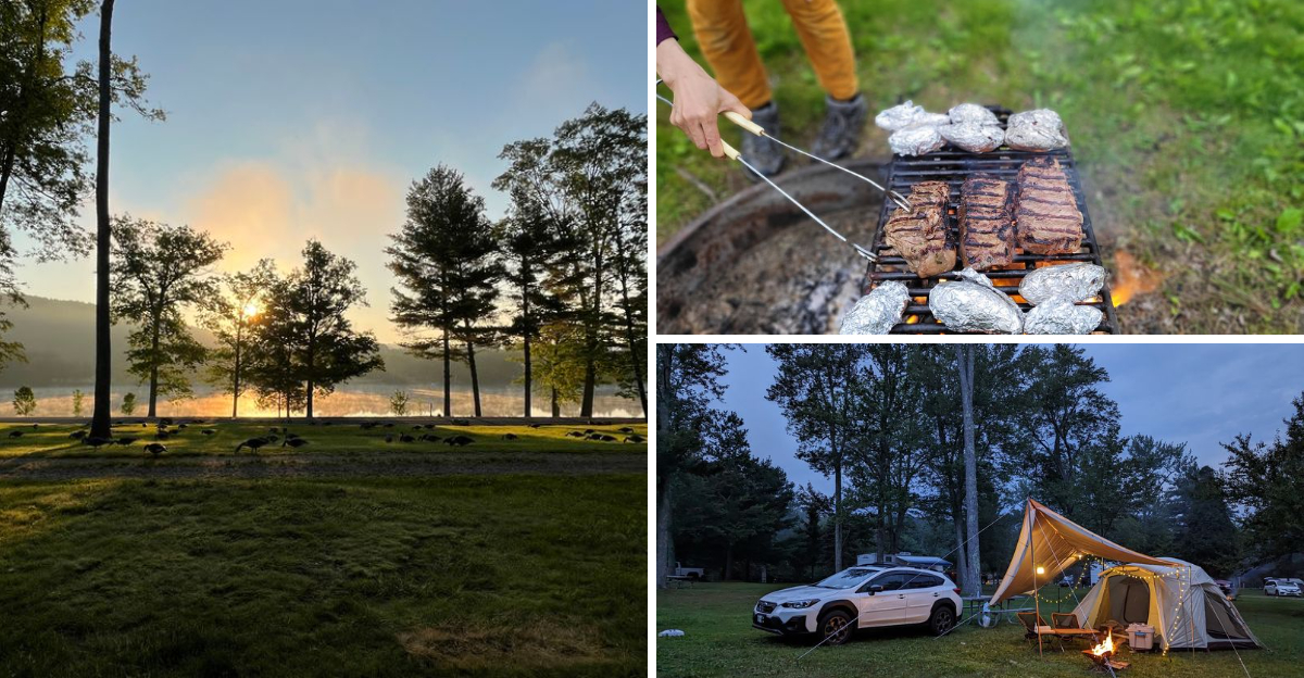Camp in Wooded Sites and Rustic Cabins Overlooking One Of Connecticut’s Most Iconic Lakes
