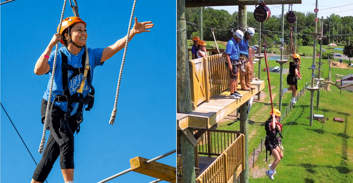 This Pennsylvania Farm Turns A Day Outside Into A Full-On Adventure Course Challenge