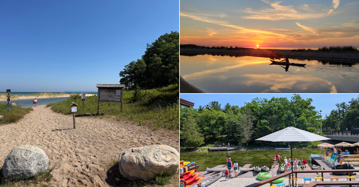 You Can Paddle A Clear Michigan River All The Way To Lake Michigan In 2 Hours
