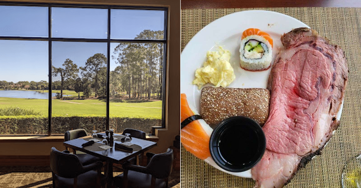 This Florida Buffet Piles On All-You-Can-Eat Prime Rib and Crab Legs With a Golf-Course View
