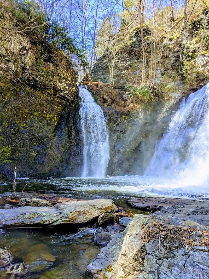 Raymondskill Falls Trail in Delaware Water Gap, Pike County,