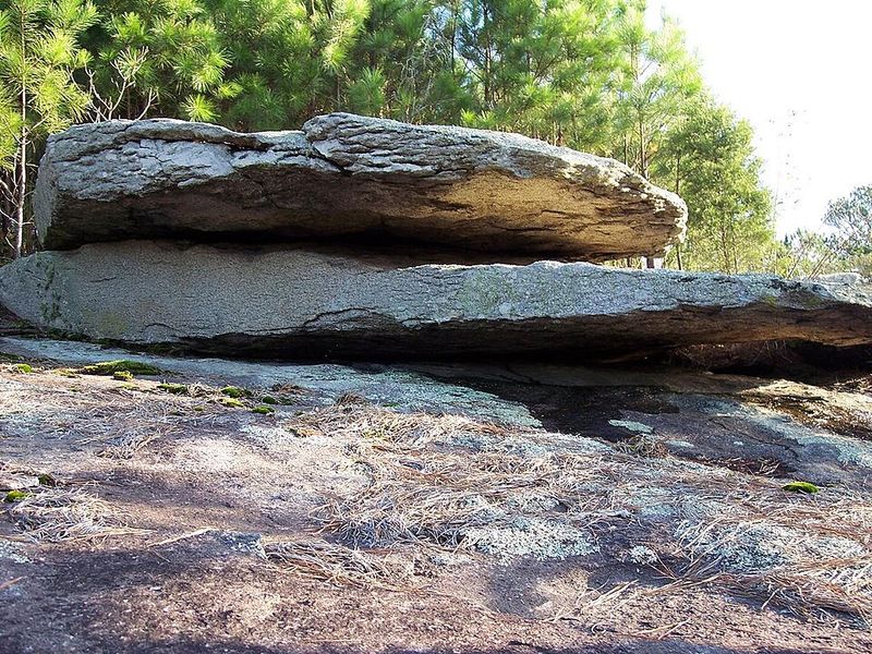 The Rock Outcrops Tell a Story Written in Granite