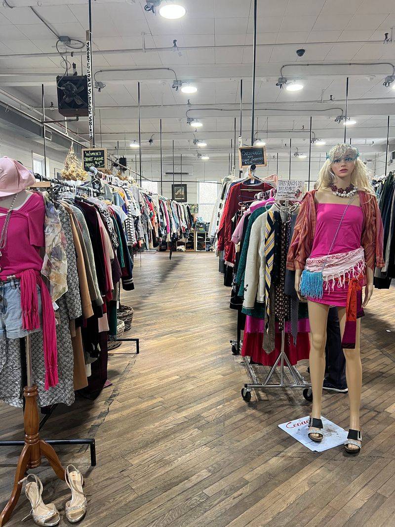 Clothing Racks Packed With Secondhand Finds