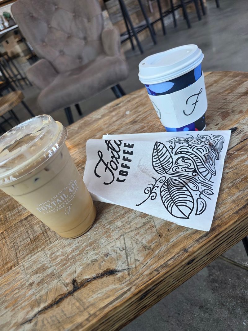 Pumpkin Spice Latte + Almond Croissant at Foxtail Coffee Co. in Jacksonville