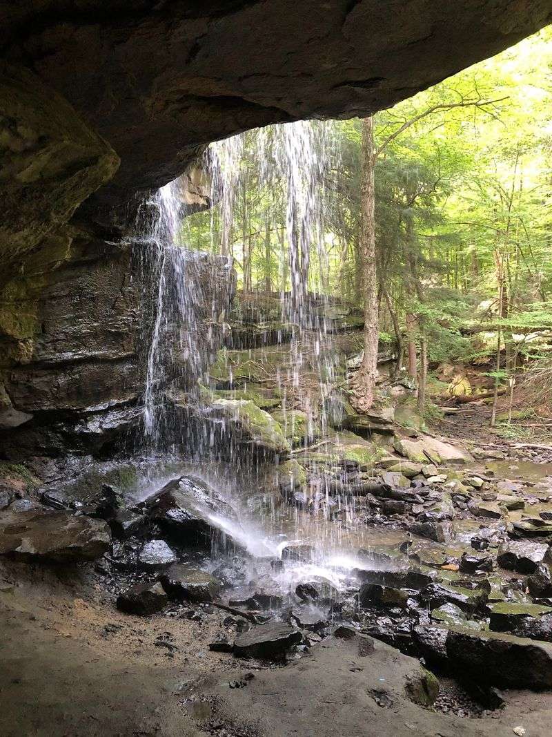 Dundee Falls at Beach City Wildlife Area in Sugarcreek, Tuscarawas County,