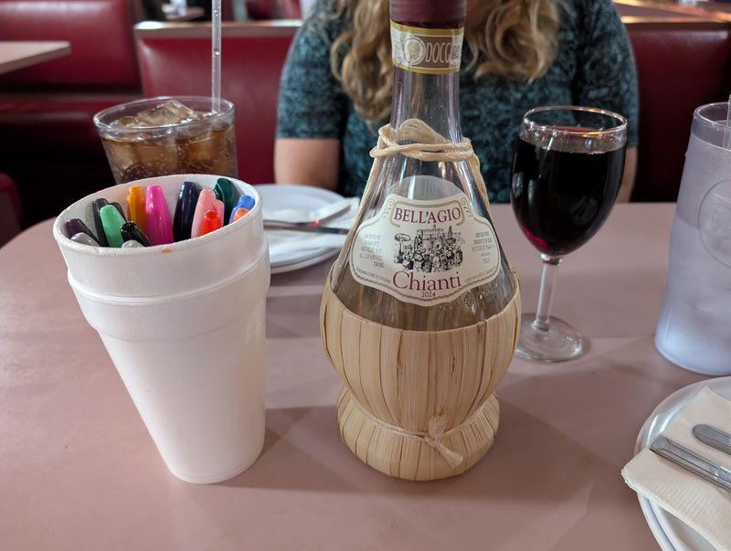Wine Bottles Set the Old School Mood