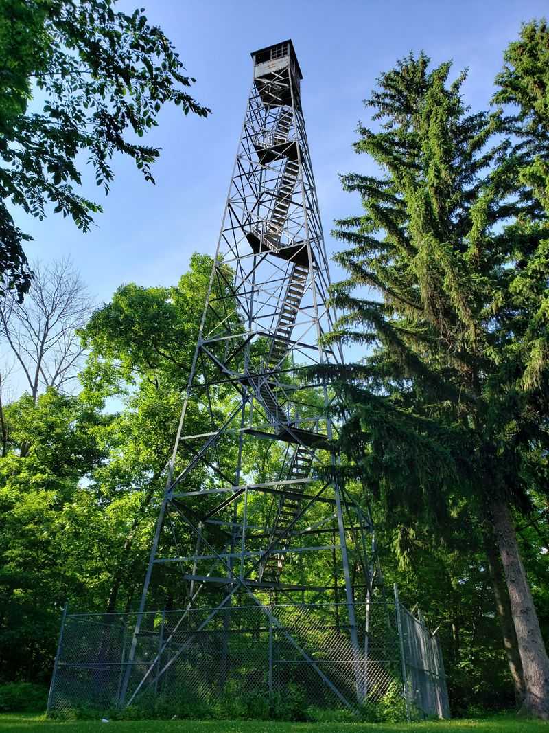 Yellow River State Forest Fire Tower in Waukon, Allamakee County,
