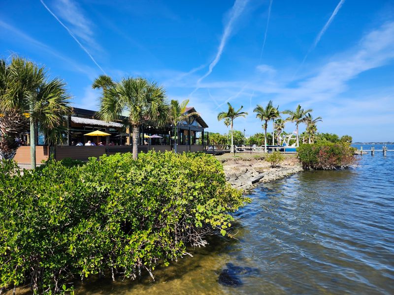 Tiki bar energy keeps the place playful