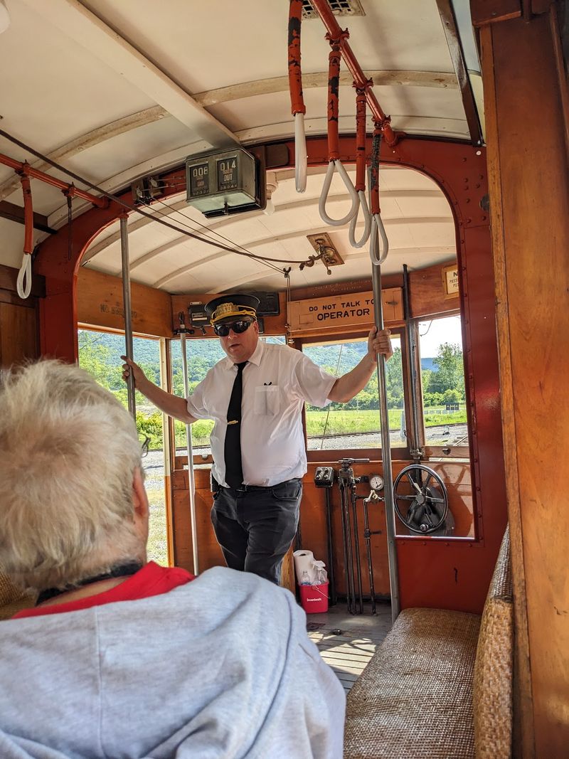 Watch The Trolley Change Ends For The Return Trip