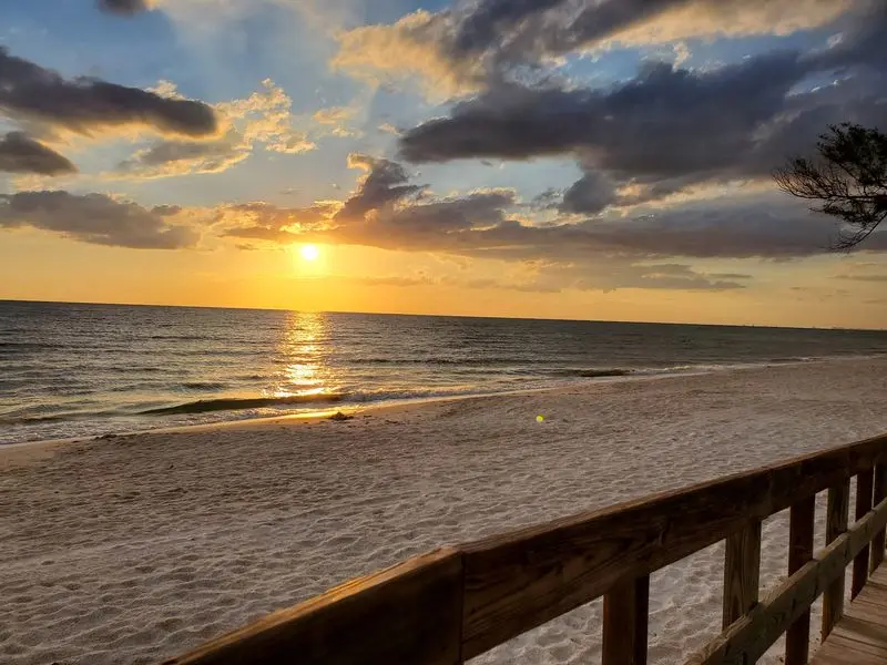 Delnor-Wiggins Pass State Park Observation Tower in Naples, Collier County,