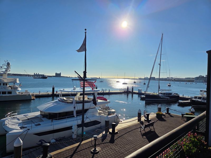 A Marina Setting With Front-Row Boat Watching
