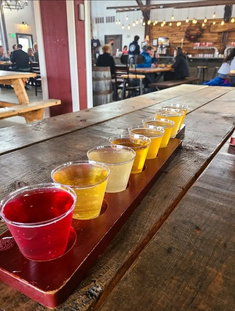 Fresh Cider and Hard Cider Flights in the Cider Barn