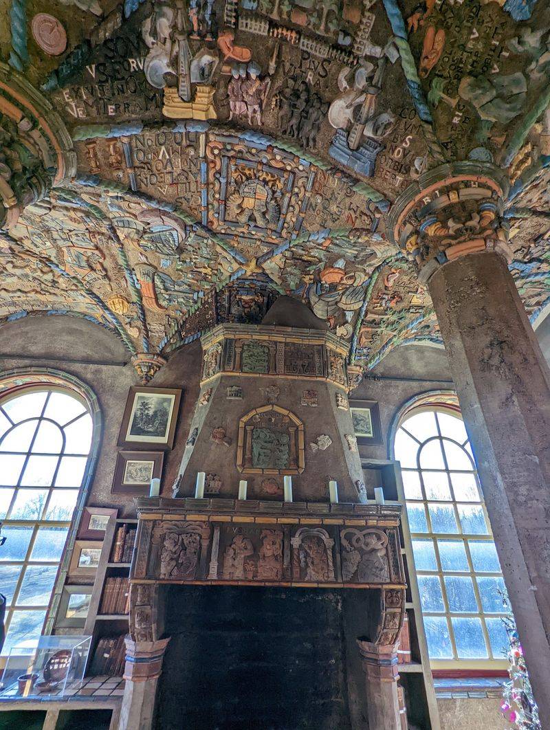 The Walls Are Covered With Henry Mercer's Famous Tiles