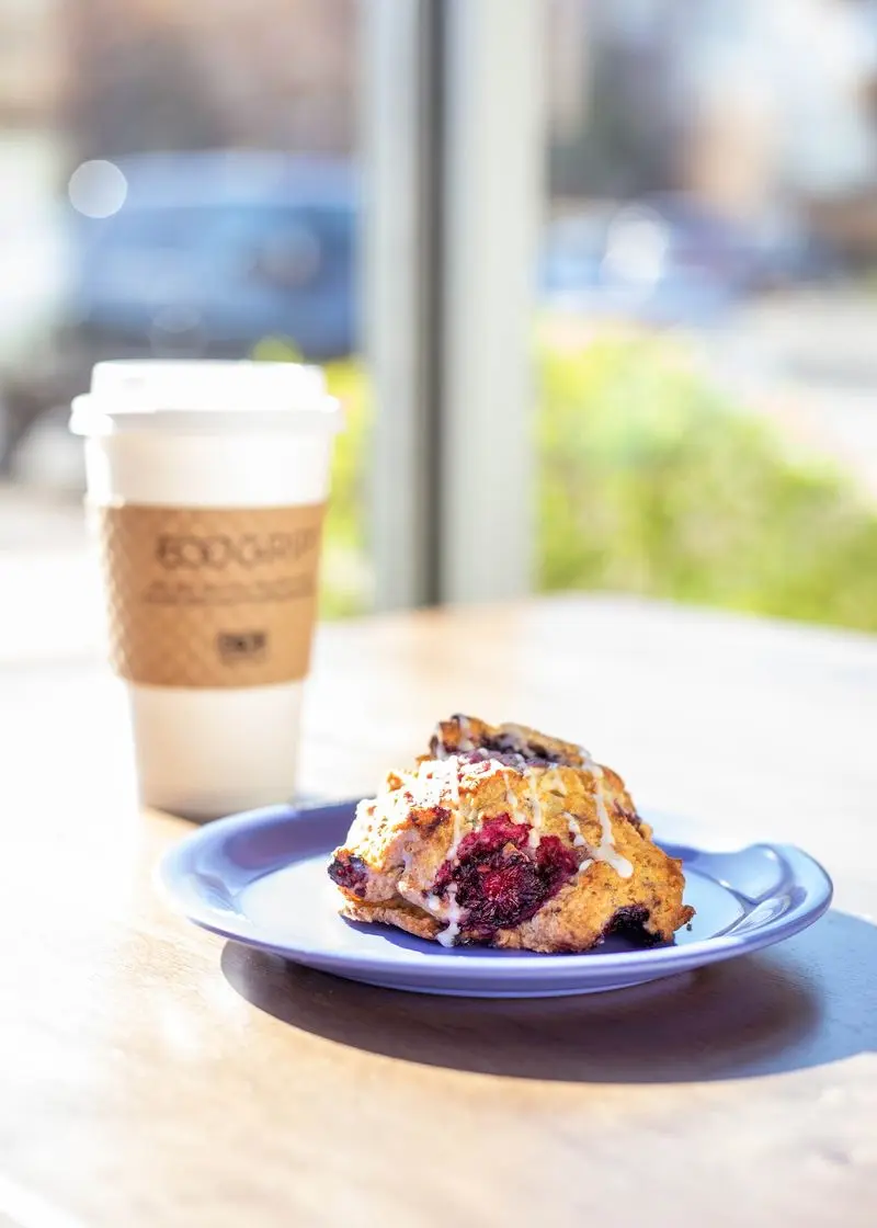 Salted Maple Americano + Pastry at Oasis Cafe, Fitchburg