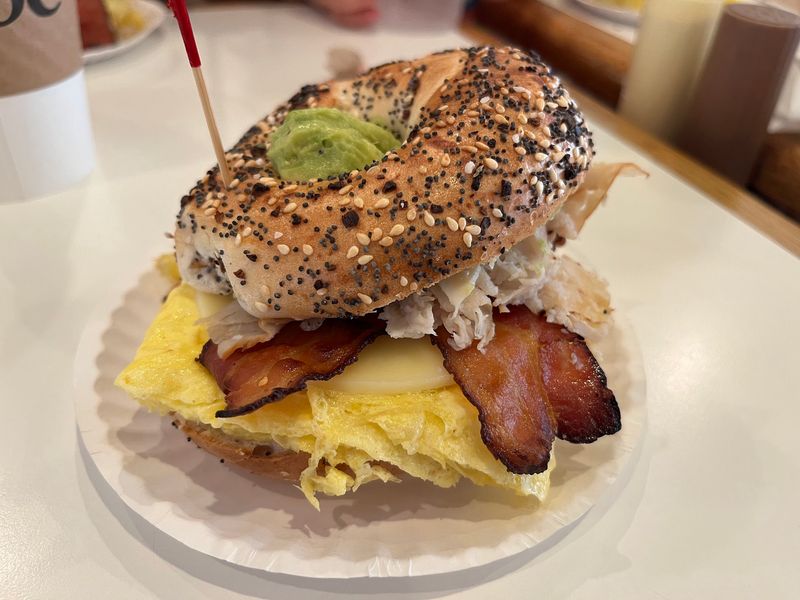 Bagel-Line Legend at Bodo's Bagels, Charlottesville, Albemarle County