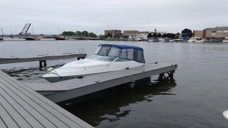 Oshkosh Riverwalk in Oshkosh, Winnebago County,