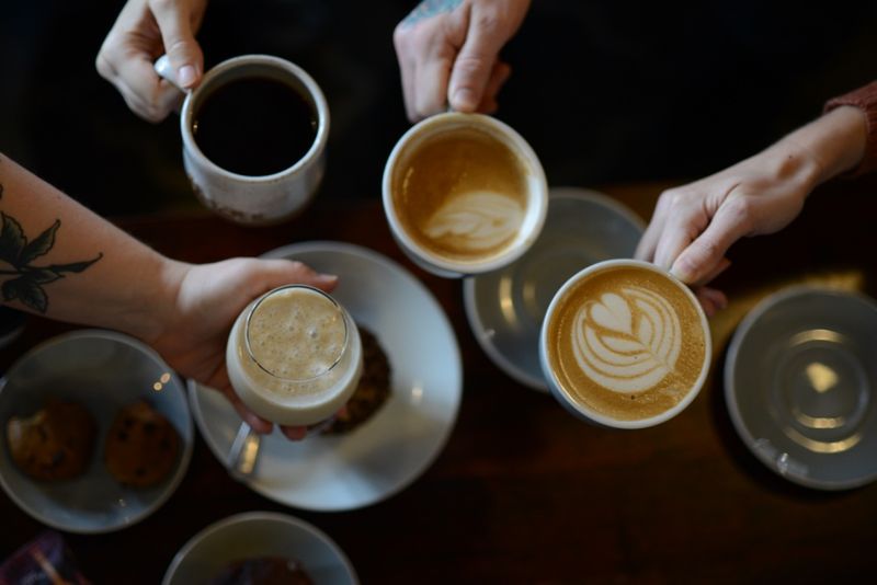Smashing Pumpkins Latte at Roots Coffeehouse, Fort Worth