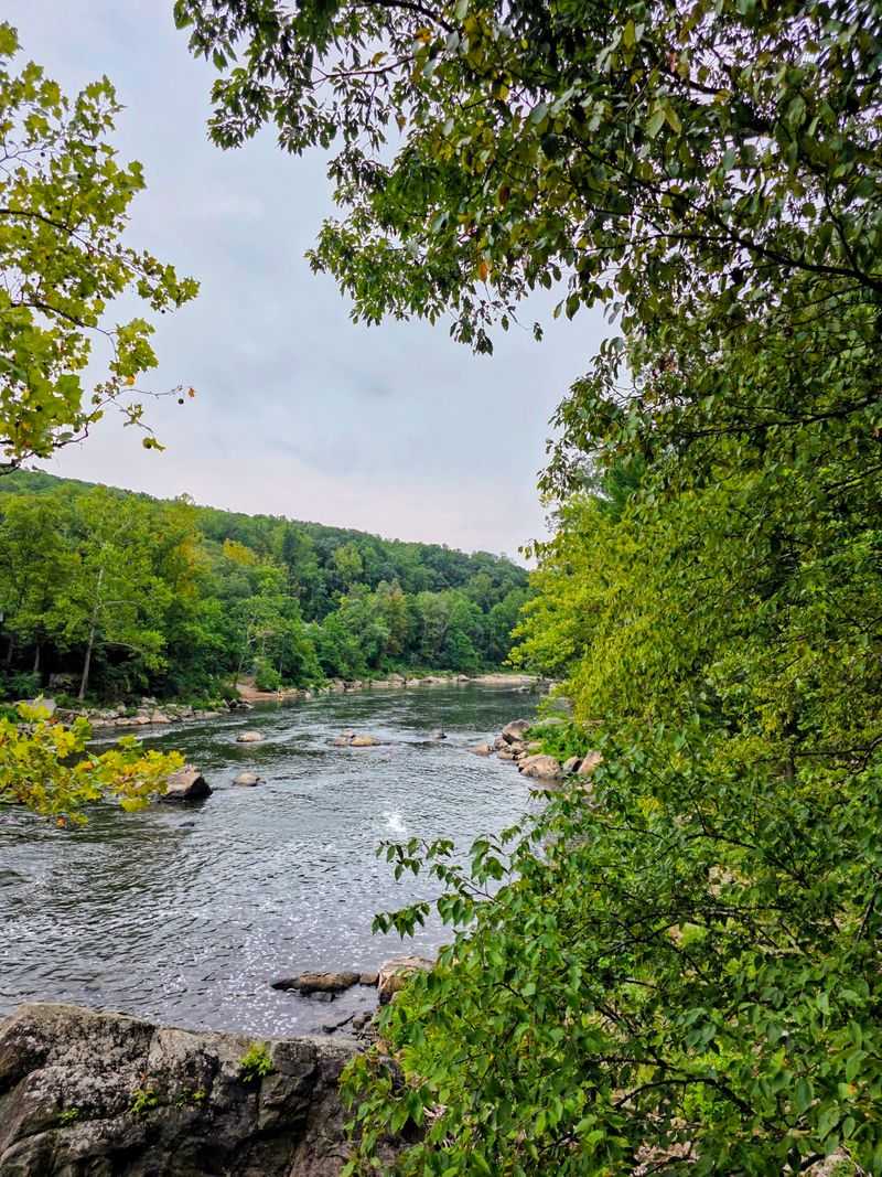Ferncliff Peninsula Trail at Ohiopyle State Park in Ohiopyle, Fayette County,