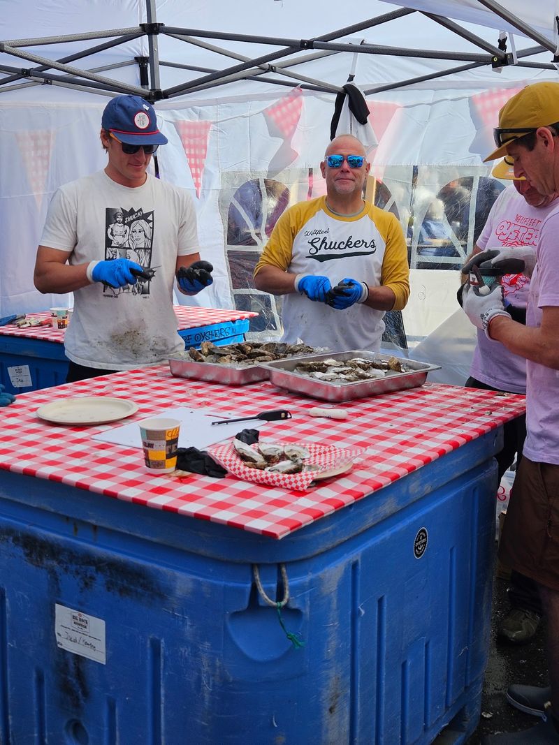 Shuck-Off Excitement by the Crowd