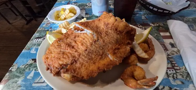 Crispy Fried Flounder Straight From The Fryer