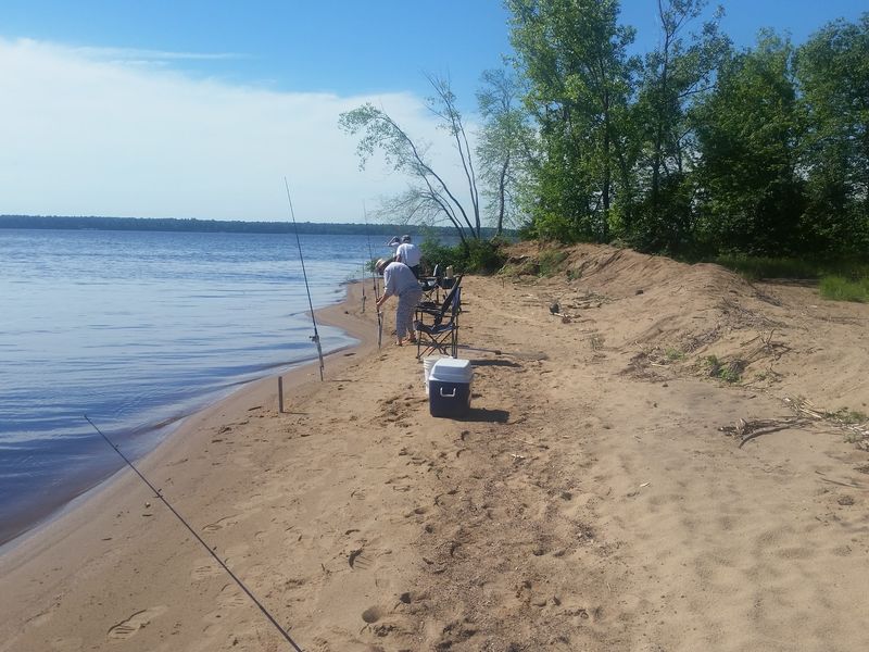 Fishing above a changed landscape