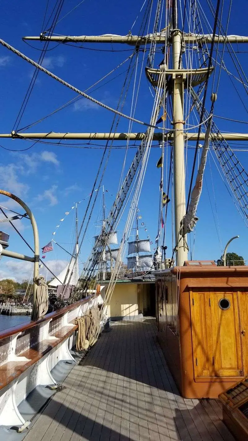 Look Down Into A Working Preservation Shipyard