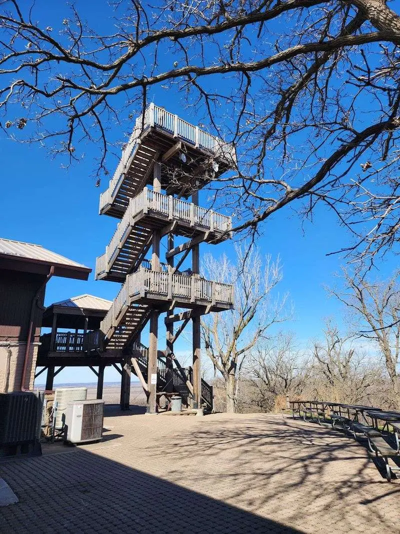 Hitchcock Nature Center Observation Tower in Honey Creek, Pottawattamie County,