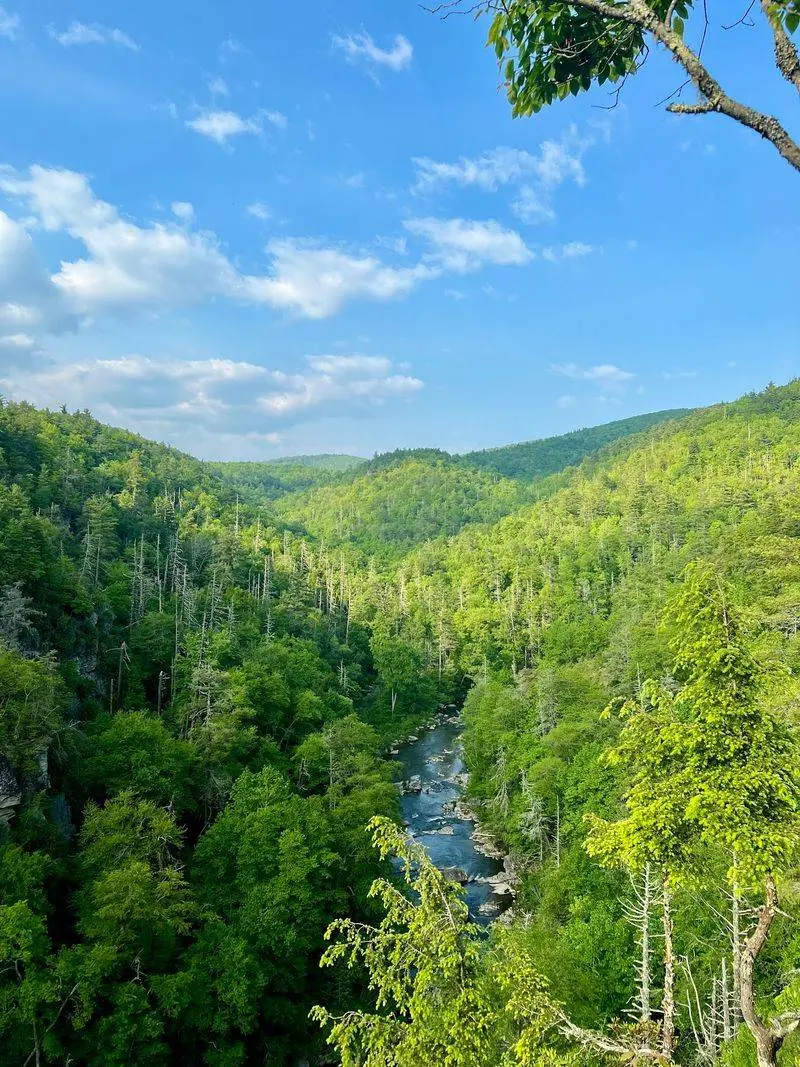 Linville Gorge Trail, Linville Falls and Burke County,