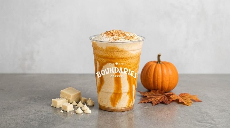 Iced Maple Pumpkin Latte at Boundaries Coffee, Celina