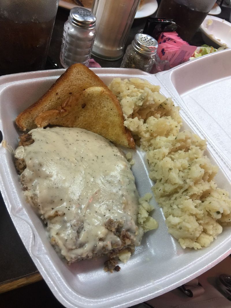 Homemade Mashed Potatoes and Country Gravy Complete the Plate