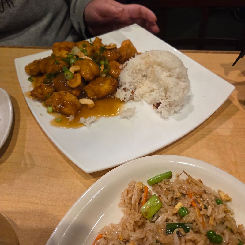 Crispy Chicken, Savory Sauce, and a Handful of Cashews