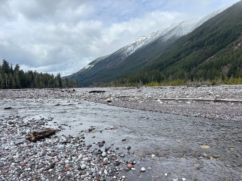 The Glacier-Fed River Rolling Right Beside You