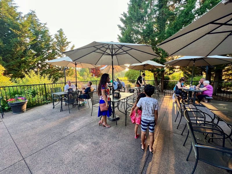 Outdoor Tables With a Pretty Country Backdrop