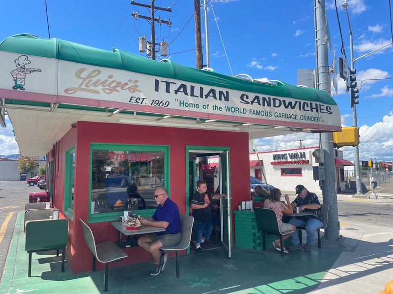 Outdoor Tables And One Very Famous Trash Can