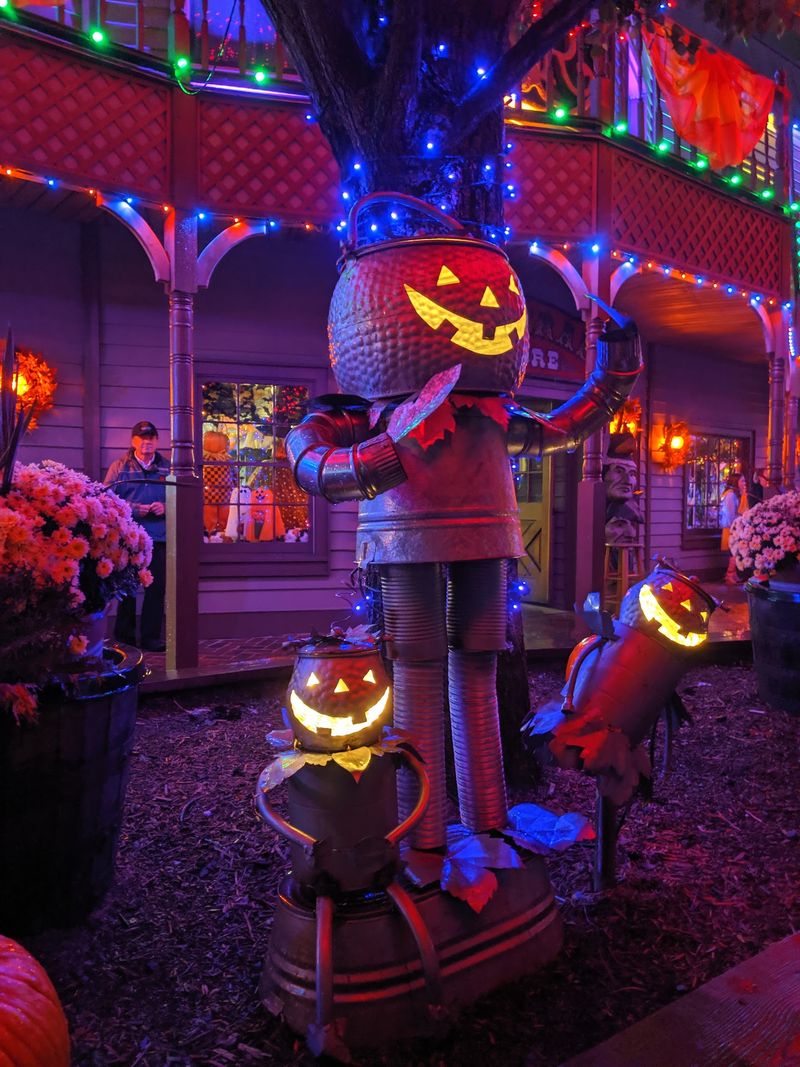 October Darkness Changes the Western Town