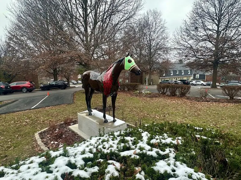 The Long-Lived Thoroughbred Resting Out Front