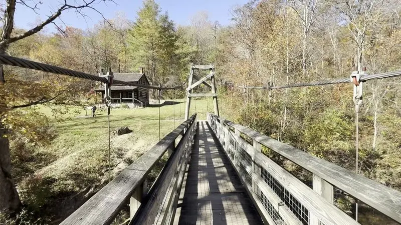Cross The Swinging Bridge And Find A Cabin With A Past