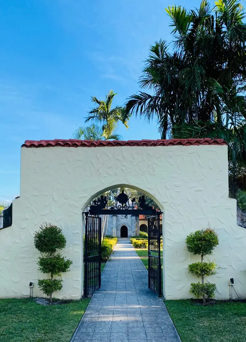 Tropical Gardens Around European Stone
