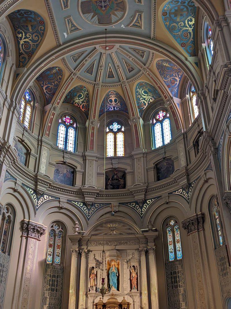 Look for Historic Stained Glass, Altars, and Church Details