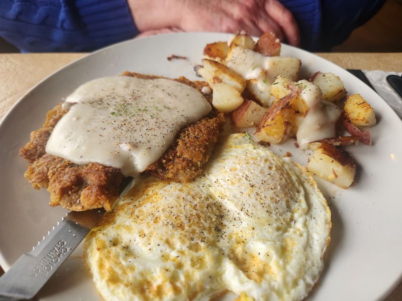 Chicken Fried Steak and a Bowl of Pot Pie Soup