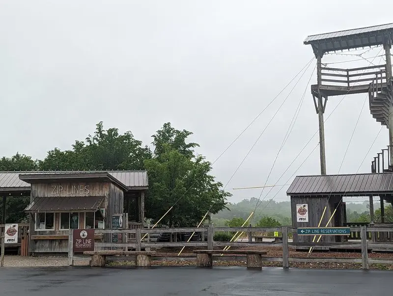 Flying Over The Hills On The Zipline Tour
