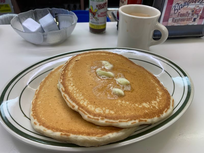 Pancakes So Big the Plate Barely Keeps Up