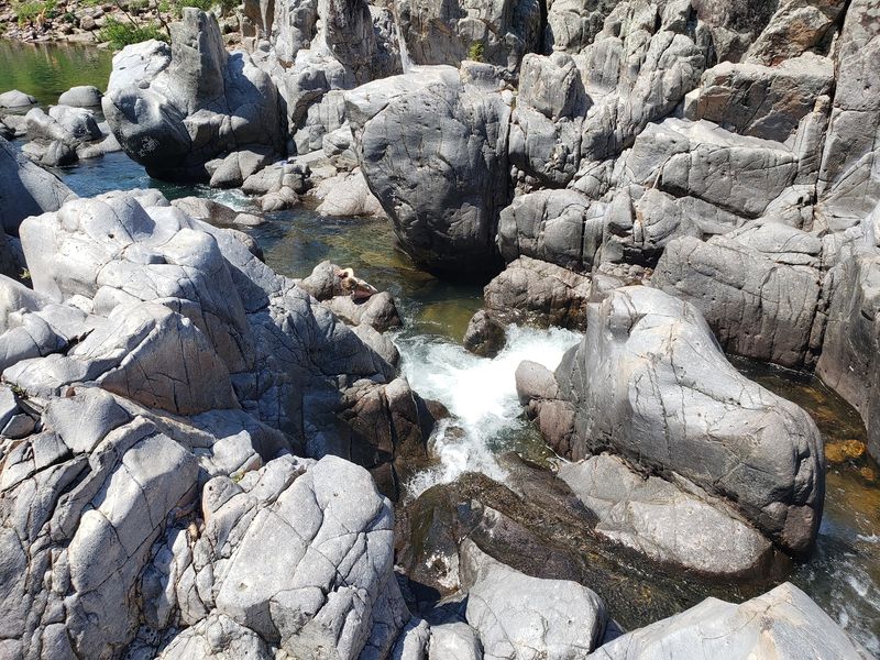 A River That Squeezes Through Stone In The Missouri Ozarks