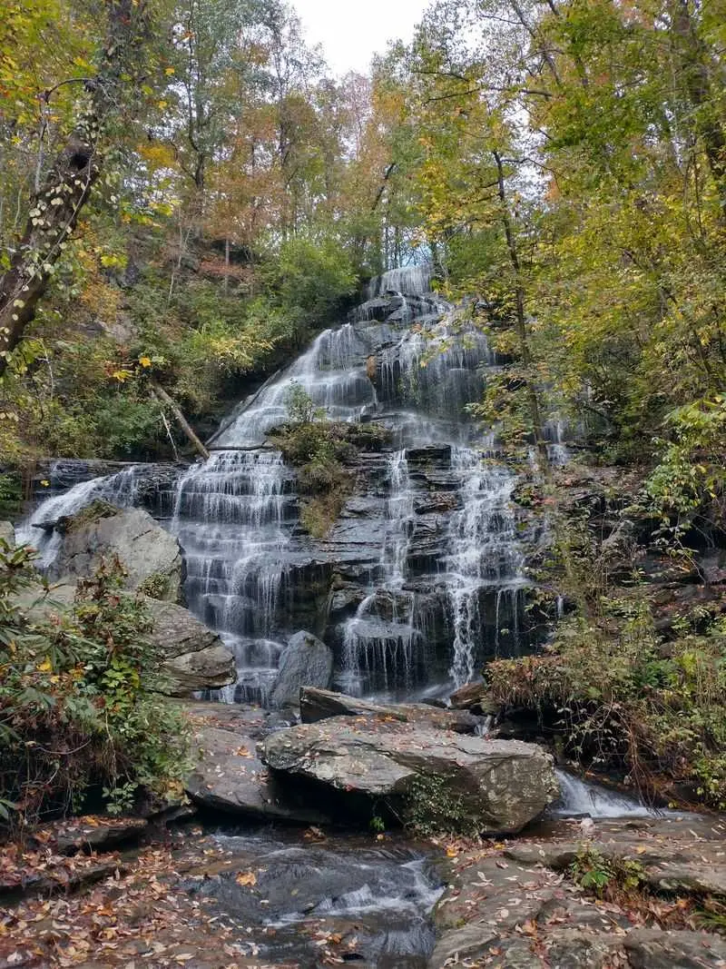 A Tall Waterfall Waits Just Around The Bend